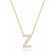 14K Gold Plated Cubic Zirconia Initial Necklace | Letter Dainty Necklaces for Women 14K Gold Plated Cubic Zirconia Initial Necklace | Letter Dainty Necklaces for Women