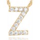 14K Gold Plated Cubic Zirconia Initial Necklace | Letter Dainty Necklaces for Women 14K Gold Plated Cubic Zirconia Initial Necklace | Letter Dainty Necklaces for Women