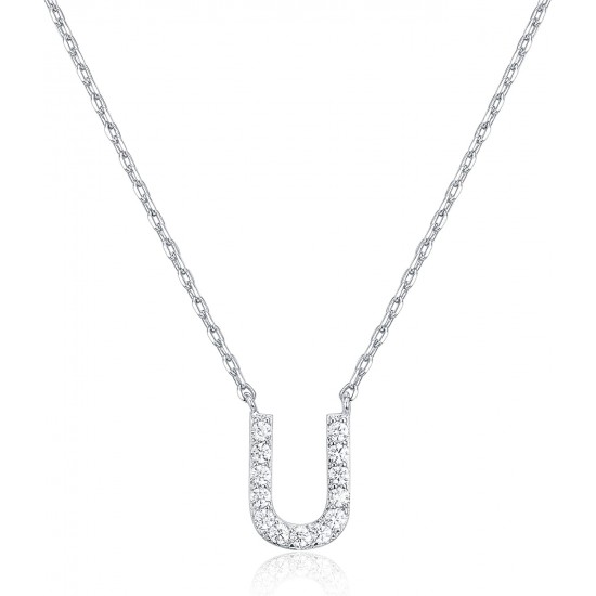 14K Gold Plated Cubic Zirconia Initial Necklace | Letter Dainty Necklaces for Women 14K Gold Plated Cubic Zirconia Initial Necklace | Letter Dainty Necklaces for Women