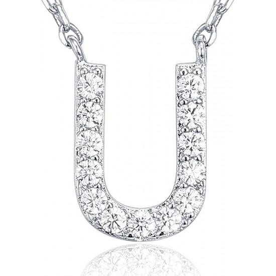 14K Gold Plated Cubic Zirconia Initial Necklace | Letter Dainty Necklaces for Women 14K Gold Plated Cubic Zirconia Initial Necklace | Letter Dainty Necklaces for Women