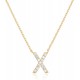 14K Gold Plated Cubic Zirconia Initial Necklace | Letter Dainty Necklaces for Women 14K Gold Plated Cubic Zirconia Initial Necklace | Letter Dainty Necklaces for Women