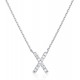 14K Gold Plated Cubic Zirconia Initial Necklace | Letter Dainty Necklaces for Women