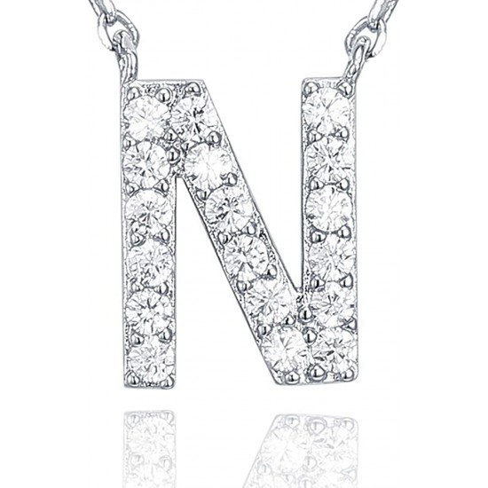 14K Gold Plated Cubic Zirconia Initial Necklace | Letter Dainty Necklaces for Women 14K Gold Plated Cubic Zirconia Initial Necklace | Letter Dainty Necklaces for Women