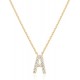 14K Gold Plated Cubic Zirconia Initial Necklace | Letter Dainty Necklaces for Women 14K Gold Plated Cubic Zirconia Initial Necklace | Letter Dainty Necklaces for Women