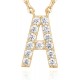 14K Gold Plated Cubic Zirconia Initial Necklace | Letter Dainty Necklaces for Women 14K Gold Plated Cubic Zirconia Initial Necklace | Letter Dainty Necklaces for Women