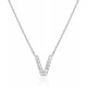 14K Gold Plated Cubic Zirconia Initial Necklace | Letter Dainty Necklaces for Women