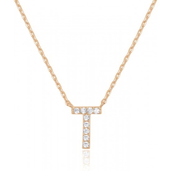 14K Gold Plated Cubic Zirconia Initial Necklace | Letter Dainty Necklaces for Women 14K Gold Plated Cubic Zirconia Initial Necklace | Letter Dainty Necklaces for Women