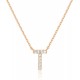 14K Gold Plated Cubic Zirconia Initial Necklace | Letter Dainty Necklaces for Women