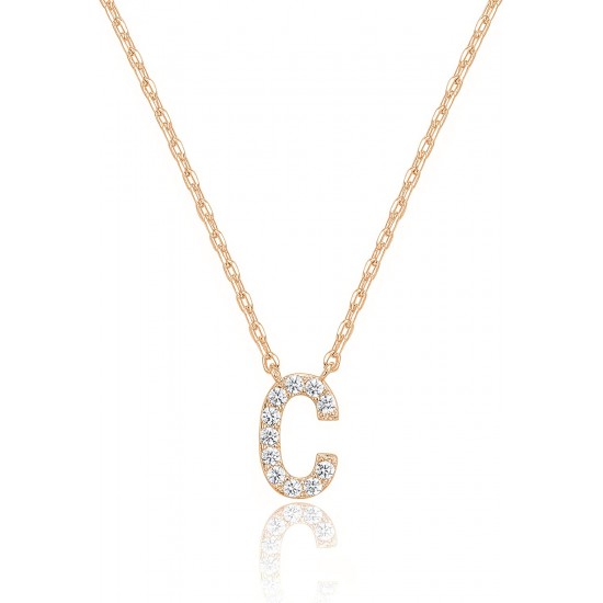 14K Gold Plated Cubic Zirconia Initial Necklace | Letter Dainty Necklaces for Women 14K Gold Plated Cubic Zirconia Initial Necklace | Letter Dainty Necklaces for Women