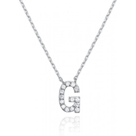 14K Gold Plated Cubic Zirconia Initial Necklace | Letter Dainty Necklaces for Women 14K Gold Plated Cubic Zirconia Initial Necklace | Letter Dainty Necklaces for Women