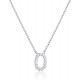 14K Gold Plated Cubic Zirconia Initial Necklace | Letter Dainty Necklaces for Women