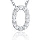 14K Gold Plated Cubic Zirconia Initial Necklace | Letter Dainty Necklaces for Women