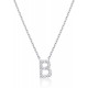 14K Gold Plated Cubic Zirconia Initial Necklace | Letter Dainty Necklaces for Women