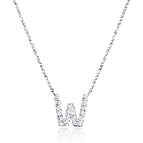 14K Gold Plated Cubic Zirconia Initial Necklace | Letter Dainty Necklaces for Women 14K Gold Plated Cubic Zirconia Initial Necklace | Letter Dainty Necklaces for Women