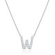 14K Gold Plated Cubic Zirconia Initial Necklace | Letter Dainty Necklaces for Women