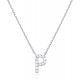 14K Gold Plated Cubic Zirconia Initial Necklace | Letter Dainty Necklaces for Women