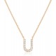 14K Gold Plated Cubic Zirconia Initial Necklace | Letter Dainty Necklaces for Women