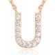 14K Gold Plated Cubic Zirconia Initial Necklace | Letter Dainty Necklaces for Women 14K Gold Plated Cubic Zirconia Initial Necklace | Letter Dainty Necklaces for Women