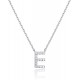 14K Gold Plated Cubic Zirconia Initial Necklace | Letter Dainty Necklaces for Women