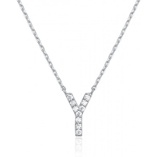 14K Gold Plated Cubic Zirconia Initial Necklace | Letter Dainty Necklaces for Women 14K Gold Plated Cubic Zirconia Initial Necklace | Letter Dainty Necklaces for Women