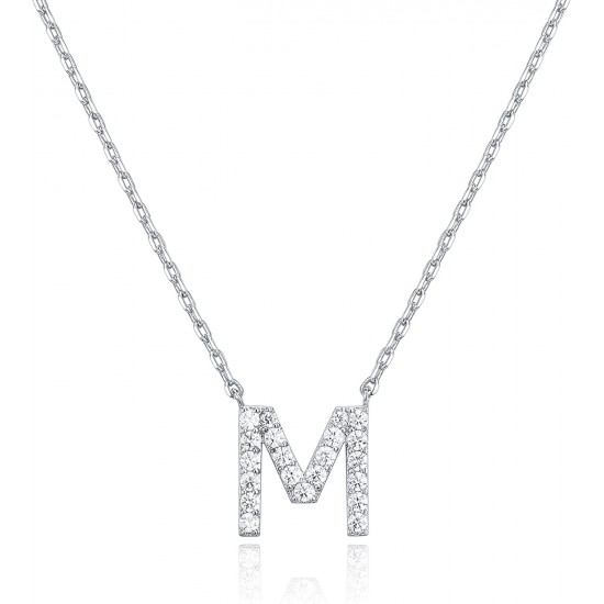 14K Gold Plated Cubic Zirconia Initial Necklace | Letter Dainty Necklaces for Women 14K Gold Plated Cubic Zirconia Initial Necklace | Letter Dainty Necklaces for Women