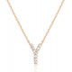 14K Gold Plated Cubic Zirconia Initial Necklace | Letter Dainty Necklaces for Women