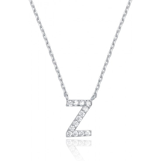 14K Gold Plated Cubic Zirconia Initial Necklace | Letter Dainty Necklaces for Women 14K Gold Plated Cubic Zirconia Initial Necklace | Letter Dainty Necklaces for Women