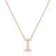 14K Gold Plated Cubic Zirconia Initial Necklace | Letter Dainty Necklaces for Women