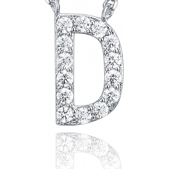 14K Gold Plated Cubic Zirconia Initial Necklace | Letter Dainty Necklaces for Women 14K Gold Plated Cubic Zirconia Initial Necklace | Letter Dainty Necklaces for Women