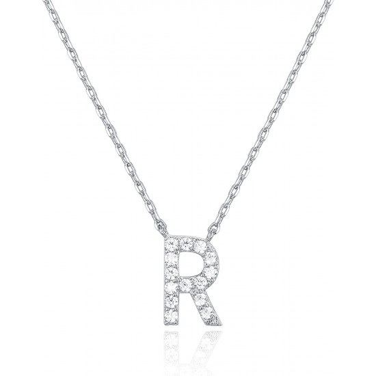 14K Gold Plated Cubic Zirconia Initial Necklace | Letter Dainty Necklaces for Women 14K Gold Plated Cubic Zirconia Initial Necklace | Letter Dainty Necklaces for Women