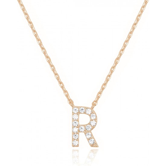14K Gold Plated Cubic Zirconia Initial Necklace | Letter Dainty Necklaces for Women 14K Gold Plated Cubic Zirconia Initial Necklace | Letter Dainty Necklaces for Women