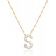 14K Gold Plated Cubic Zirconia Initial Necklace | Letter Dainty Necklaces for Women 14K Gold Plated Cubic Zirconia Initial Necklace | Letter Dainty Necklaces for Women