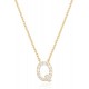 14K Gold Plated Cubic Zirconia Initial Necklace | Letter Dainty Necklaces for Women 14K Gold Plated Cubic Zirconia Initial Necklace | Letter Dainty Necklaces for Women