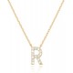 14K Gold Plated Cubic Zirconia Initial Necklace | Letter Dainty Necklaces for Women 14K Gold Plated Cubic Zirconia Initial Necklace | Letter Dainty Necklaces for Women