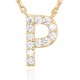 14K Gold Plated Cubic Zirconia Initial Necklace | Letter Dainty Necklaces for Women 14K Gold Plated Cubic Zirconia Initial Necklace | Letter Dainty Necklaces for Women
