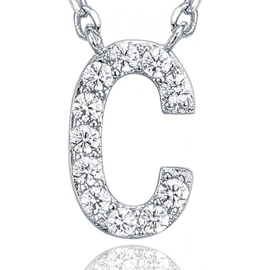 14K Gold Plated Cubic Zirconia Initial Necklace | Letter Dainty Necklaces for Women 14K Gold Plated Cubic Zirconia Initial Necklace | Letter Dainty Necklaces for Women