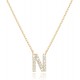 14K Gold Plated Cubic Zirconia Initial Necklace | Letter Dainty Necklaces for Women 14K Gold Plated Cubic Zirconia Initial Necklace | Letter Dainty Necklaces for Women
