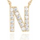 14K Gold Plated Cubic Zirconia Initial Necklace | Letter Dainty Necklaces for Women 14K Gold Plated Cubic Zirconia Initial Necklace | Letter Dainty Necklaces for Women