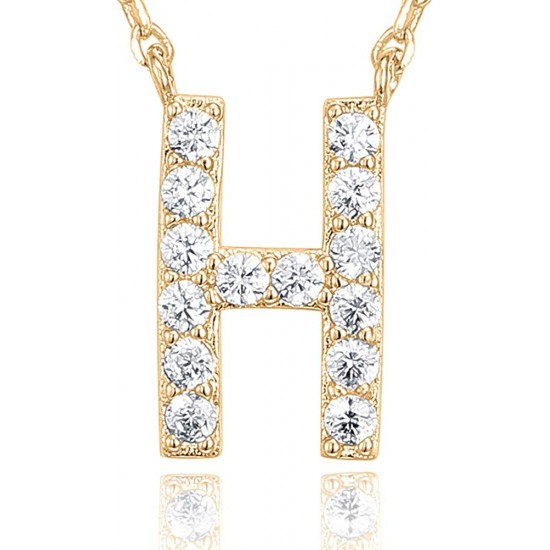 14K Gold Plated Cubic Zirconia Initial Necklace | Letter Dainty Necklaces for Women 14K Gold Plated Cubic Zirconia Initial Necklace | Letter Dainty Necklaces for Women