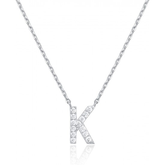 14K Gold Plated Cubic Zirconia Initial Necklace | Letter Dainty Necklaces for Women 14K Gold Plated Cubic Zirconia Initial Necklace | Letter Dainty Necklaces for Women