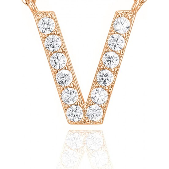 14K Gold Plated Cubic Zirconia Initial Necklace | Letter Dainty Necklaces for Women 14K Gold Plated Cubic Zirconia Initial Necklace | Letter Dainty Necklaces for Women