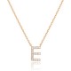 14K Gold Plated Cubic Zirconia Initial Necklace | Letter Dainty Necklaces for Women