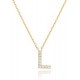 14K Gold Plated Cubic Zirconia Initial Necklace | Letter Dainty Necklaces for Women 14K Gold Plated Cubic Zirconia Initial Necklace | Letter Dainty Necklaces for Women