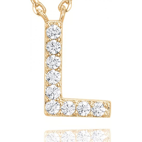 14K Gold Plated Cubic Zirconia Initial Necklace | Letter Dainty Necklaces for Women 14K Gold Plated Cubic Zirconia Initial Necklace | Letter Dainty Necklaces for Women