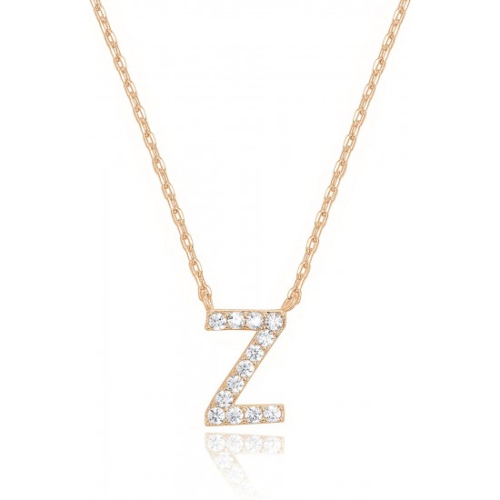 14K Gold Plated Cubic Zirconia Initial Necklace | Letter Dainty Necklaces for Women 14K Gold Plated Cubic Zirconia Initial Necklace | Letter Dainty Necklaces for Women