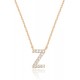 14K Gold Plated Cubic Zirconia Initial Necklace | Letter Dainty Necklaces for Women 14K Gold Plated Cubic Zirconia Initial Necklace | Letter Dainty Necklaces for Women