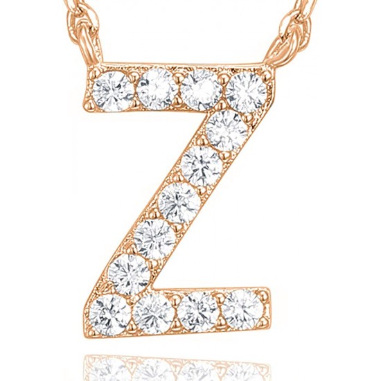 14K Gold Plated Cubic Zirconia Initial Necklace | Letter Dainty Necklaces for Women 14K Gold Plated Cubic Zirconia Initial Necklace | Letter Dainty Necklaces for Women