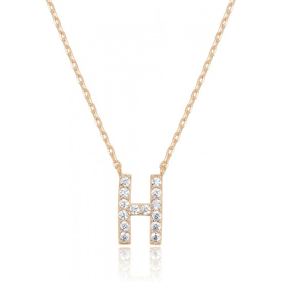 14K Gold Plated Cubic Zirconia Initial Necklace | Letter Dainty Necklaces for Women 14K Gold Plated Cubic Zirconia Initial Necklace | Letter Dainty Necklaces for Women