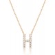 14K Gold Plated Cubic Zirconia Initial Necklace | Letter Dainty Necklaces for Women