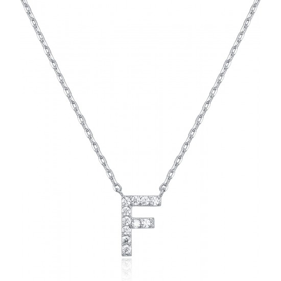 14K Gold Plated Cubic Zirconia Initial Necklace | Letter Dainty Necklaces for Women 14K Gold Plated Cubic Zirconia Initial Necklace | Letter Dainty Necklaces for Women